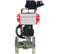 Кран шаровой DN.ru КШ.Ф.П.316.200 Ду65 Ру16 фланцевый, пневмопривод, DA-083, руч.дубл. HDM-2, электропневматич. поворотным позиц. EPRP1-NU-0-08 D160-79523