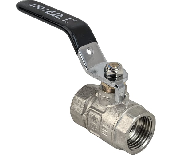 Кран шаровой RTP ГОСТ 1'' латунный внутренняя/внутренняя резьба PN 40, ручка рычаг 49303