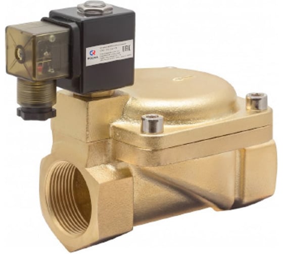 Клапан электромагнитный Росма РОСМА СК-12 непрямого действия, НЗ, 24 В, латунный, мембрана VITON, D130-03570