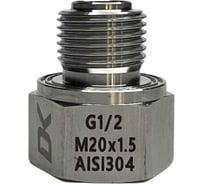 Переходник DELTAKIP DK (вн М20×1,5-наруж. G 1/2) нержавеющая сталь DK-D0000002