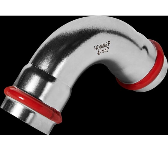 Угольник ROMMER RSS-1003-000042 90° ВПр-ВПр, 42, из нержавеющей стали, прессовой PEE9H4CCV7EA53