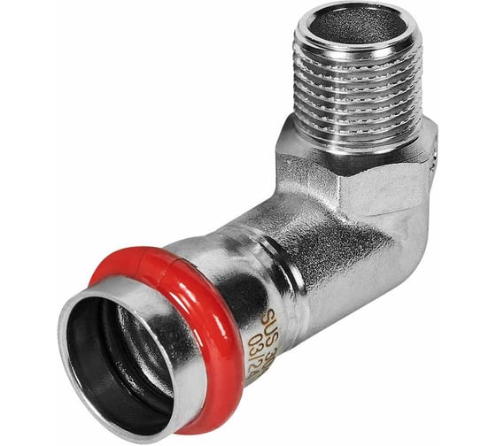 Угольник-переходник ROMMER RSS-1010-002212 ВПр-НР, 22×1/2, из нержавеющей стали, прессовой PEE9H4CCV7M56D