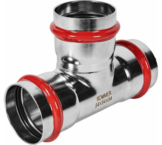 Тройник равнопроходный ROMMER RSS-1013-000054 ВПр, 54, из нержавеющей стали прессовой PEE9H4CCV7PG6T