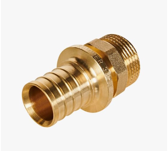 Переходник ROMMER с наружной резьбой 32xG1 для труб из сшитого полиэтилена аксиальный RFA-0001-003210 RG009364V07ITR