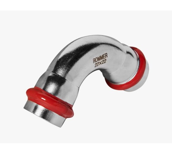 Угольник ROMMER 90 ВПр-ВПр, 22 мм, из нержавеющей стали прессовой RSS-1003-000022 PEE9H4CCV7DHKV