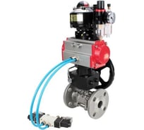 Шаровой кран DN.ru КШФПТ.304.180 Ду40 Ру40, фланц., пн.привод DA-065, пн.расп. PND1-S2EM-52-2-T10-220VAC, БКВ LSB-510-02ExM12-250, руч. HDM-1, БПВ APU1-10-40-V08 D160-81 D160-81364