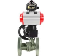 Кран шаровой DN.ru КШ.Ф.П.316.200 Ду150 Ру16, 27х27, фланц. с пн.приводом DA-140, руч.дубл. HDM-4 и БКВ LSB-510-02ExM12-250 D160-79576