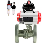 Кран шаровой DN.ru КШ.Ф.П.316.200 Ду150 Ру16, 27х27, фланц., пн.привод DA-140, пн.распред PND2-S1EM-52-1NC-J08-220VAC, БКВ LSB-410-02ExM12-250, БПВ APU1-10-40-V08 D160-7 D160-79864