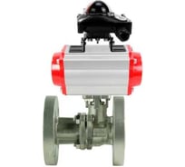 Кран шаровой DN.ru КШ.Ф.П.316.200 Ду150 Ру16, 27х27, двухходовой, фланцевый с пн.приводом SA-210 и БКВ LSB-210-02NM12-220/24 D160-79498