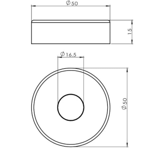 Розетки-обрамления для труб VIVALDO 16мм (2шт) (белый) SC16-WH