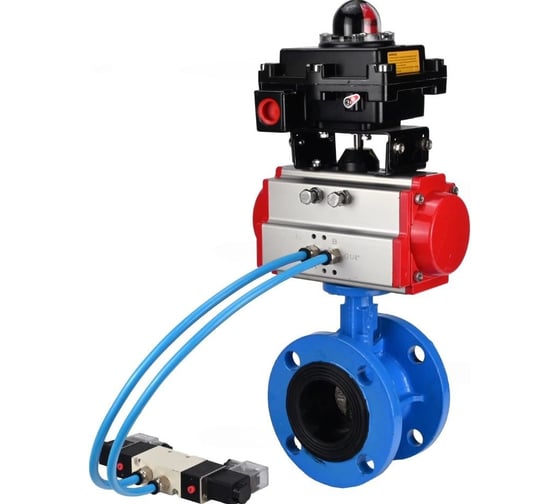 Затвор дисковый DN.ru поворотный 316L-316L-VITON Ду80 Ру16L с пн.прив SA-105, пн.расп PND2-S1EM-52-1NC-J08-220VAC и магн.перекл. МППП-200 D050-93534