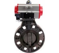 Затвор дисковый поворотный DN.ru НПВХ-НПВХ-E-2W-Fb-ISO Дн150 Ру10 межфланц., пн.привод DA-083, пн.распред PND1-S2EM-52-2-T10-220VAC D050-91213