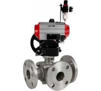 Кран шаровой DN.ru 316-316-PTFE-FP-3L-F-ISO-H Ду20 Ру16 HYMT фланц., пн.привод DA-052, пн.расп.ит PND1-S2EM-52-2-T08-220VAC, HDM-1, БПВ APU1-10-40-V08 D160-81610