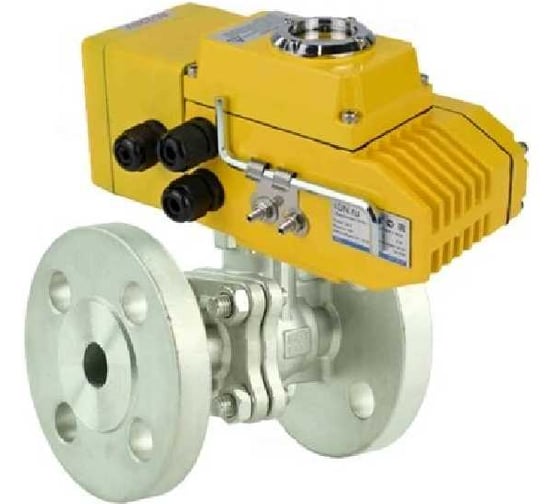 Кран шаровой DN.ru КШФП.316.200 Ду125 Ру16, 24х24, фланцевый, электропривод четвертьоборотным QT-030-220-0-10В DAR D160-78085