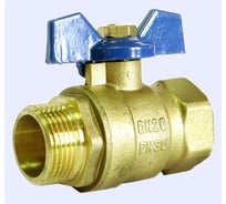 Шаровой кран RM 3/4 ВР-НР муфтовый бабочка Ду20 Ру30 11Б27п1 RM-34FMB