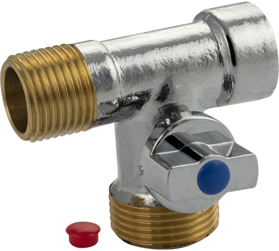 Кран для стиральной машины Санакс МАК шаровый, трёхпроходной 00-611