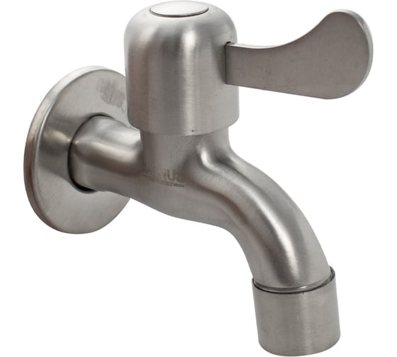 Кран водоразборный Санакс МАГНУС на 1/2, 10 см от стены, металлокерамика, с аэратором, из нержавеющей стали марки 304 9257