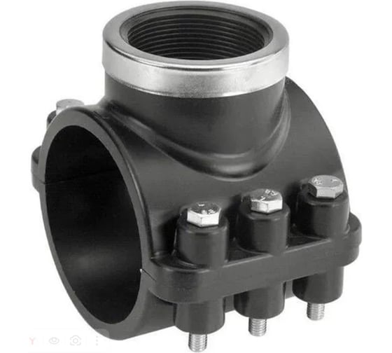 Седелка с внутренней резьбой ООО "ПК АкваЭлемент" 225х3″ с металлическим кольцом EL-S-01-2253