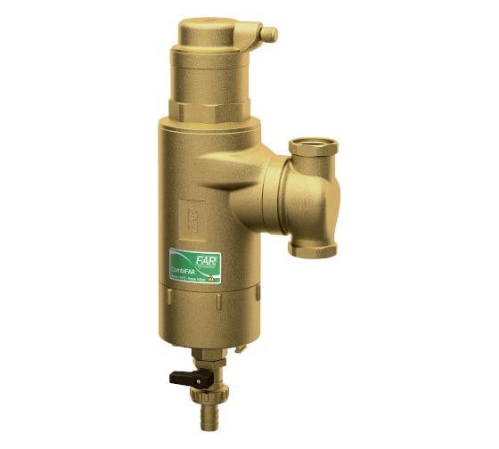 Деаэратор и грязуловитель FAR COMBI с магнит., повор. соединение 1 1/4(ВР) FA 2231 114