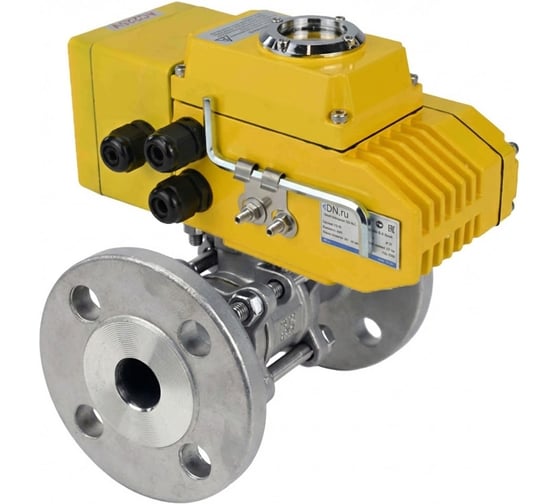 Кран шаровой DN.ru КШФПТ.304.180 Ду100 Ру16 фланцевый, эл.привод QT-015-220-4-20мА DAR D160-75738