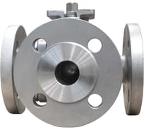 Кран шаровый трехходовой NEWKEY (T-тип) под привод фланцевый нержавеющий, AISI316 DN32, (CF8M), PN40 NK-BF3tph32/6