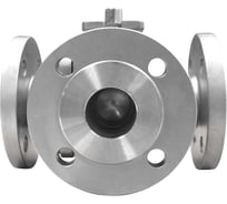 Кран шаровый трехходовой NEWKEY (T-тип) под привод фланцевый нержавеющий, AISI316 DN50, (CF8M), PN40 NK-BF3tph50/6