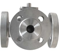 Кран шаровый трехходовой NEWKEY (T-тип) под привод фланцевый нержавеющий, AISI316 DN20, (CF8M), PN40 NK-BF3tph20/6