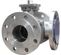 Кран шаровый трехходовой NEWKEY (T-тип) под привод фланцевый нержавеющий, AISI316 DN80, (CF8M), PN16 NK-BF3tph80/6