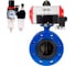 Затвор дисковый DN.ru GGG40-304-EPDM-2W-F-H Ду200 Ру16 пневмопривод DA-140, пневмораспределитель 24VDC, БПВ D050-56504 1