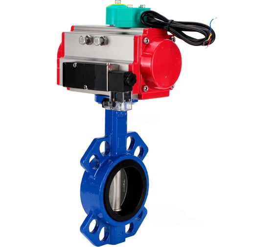 Затвор дисковый DN.ru GGG50-316L-EPDM Ду125 Ру16, пневмопривод DA-083, пневмораспределитель 220VAC, магнитный переключатель МППП-200 D050-85985