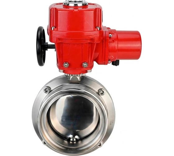 Затвор дисковый DN.ru 304-304-Sil-2W-T-H Ду15 Ру10 резьбовой, пищевая нерж. сталь, эл.привод QT-W (M) EX-005 220В D050-90220