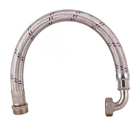 Шланг армированный Zegor 50см 1х1 Нейлон+AISI 304 SG-050S