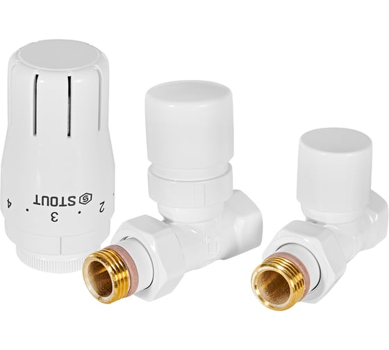 Комплект клапанов термостатических STOUT SVTDK-0001-000015W Design белый, п RG009436799VHA