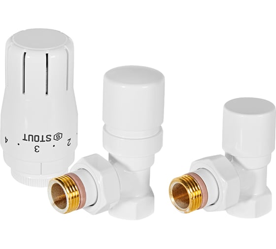 Комплект клапанов термостатических STOUT SVTDK-0002-000015W Design белый, у RG009436799CP7