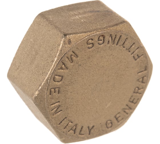 Заглушка латунная 1/2" для трубопровода GENERAL FITTINGS 51098-1/2