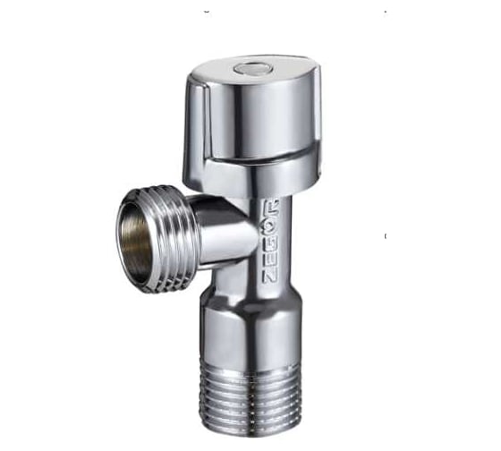 Кран шаровой для подключения сантехнических приборов Zegor 1/2х1/2, латунный, хром FZ01