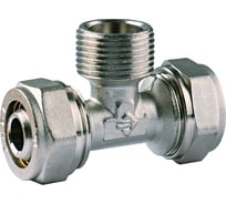 Тройник соединительный (20х20 мм; 3/4"; 2 мм; цанга-штуцер) для трубопровода Зубр 51404-20-3/4