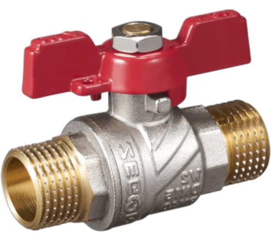 Кран шаровой латунный Zegor 1 (ш/ш) полнопроходной, ручка бабочка FNN13