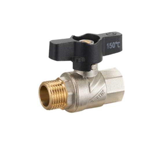 Кран шаровой латунный Zegor 1/2 (г/ш) полнопроходной, ручка бабочка FN01