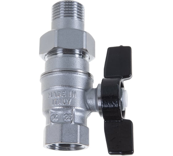 Кран для трубопровода Зубр 1/2" с накидной гайкой 4-51327-C-1/2
