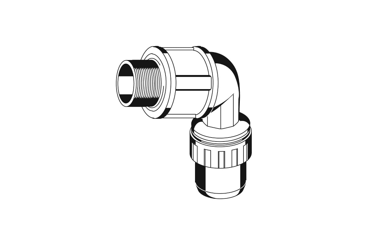 Муфта соединительная угловая \"ШиреФит\" (32 мм; 1\") для трубопровода ...