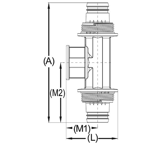 Тройник переходной (20х20 мм; 1/2") для трубопровода Зубр 51502-20-1/2-20