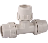 Соединительный тройник для трубопровода Зубр ШиреФит 32х32х32 мм 51505-32