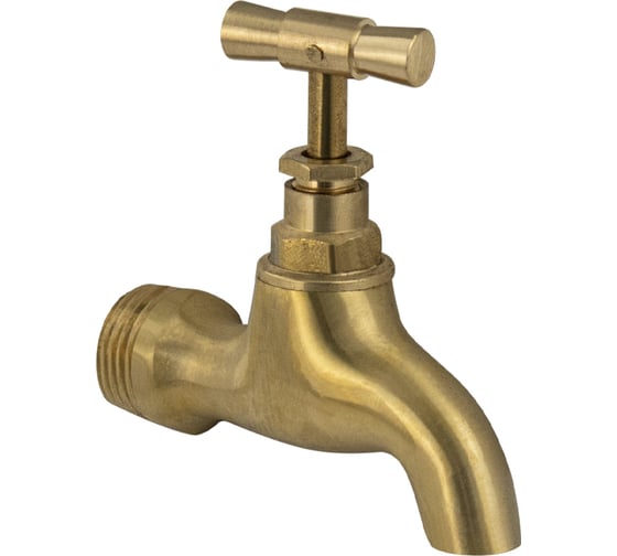 Кран латунный Санакс 1/2 манжетный для бочки, серия МАК 2311