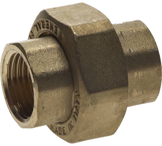 Соединитель латунный (1/2"; гайка/гайка) для трубопровода GENERAL FITTINGS 51037-G/G-1/2