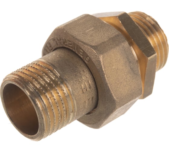 Соединитель латунный (1/2"; штуцер/штуцер) для трубопровода GENERAL FITTINGS 51037-S/S-1/2