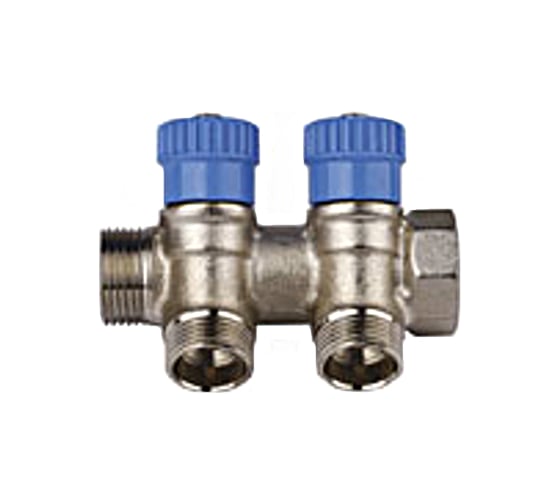 Коллектор с вентилями (вход 3/4"; выходы 1/2") для трубопровода GENERAL FITTINGS 51046-3/4-1/2-CT2