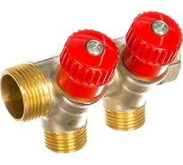 Коллектор с вентилями (вход 3/4"; выходы 1/2") для трубопровода GENERAL FITTINGS 51046-3/4-1/2-HT2