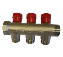 Коллектор с вентилями (вход 3/4"; выходы 1/2") для трубопровода GENERAL FITTINGS 51046-3/4-1/2-HT3