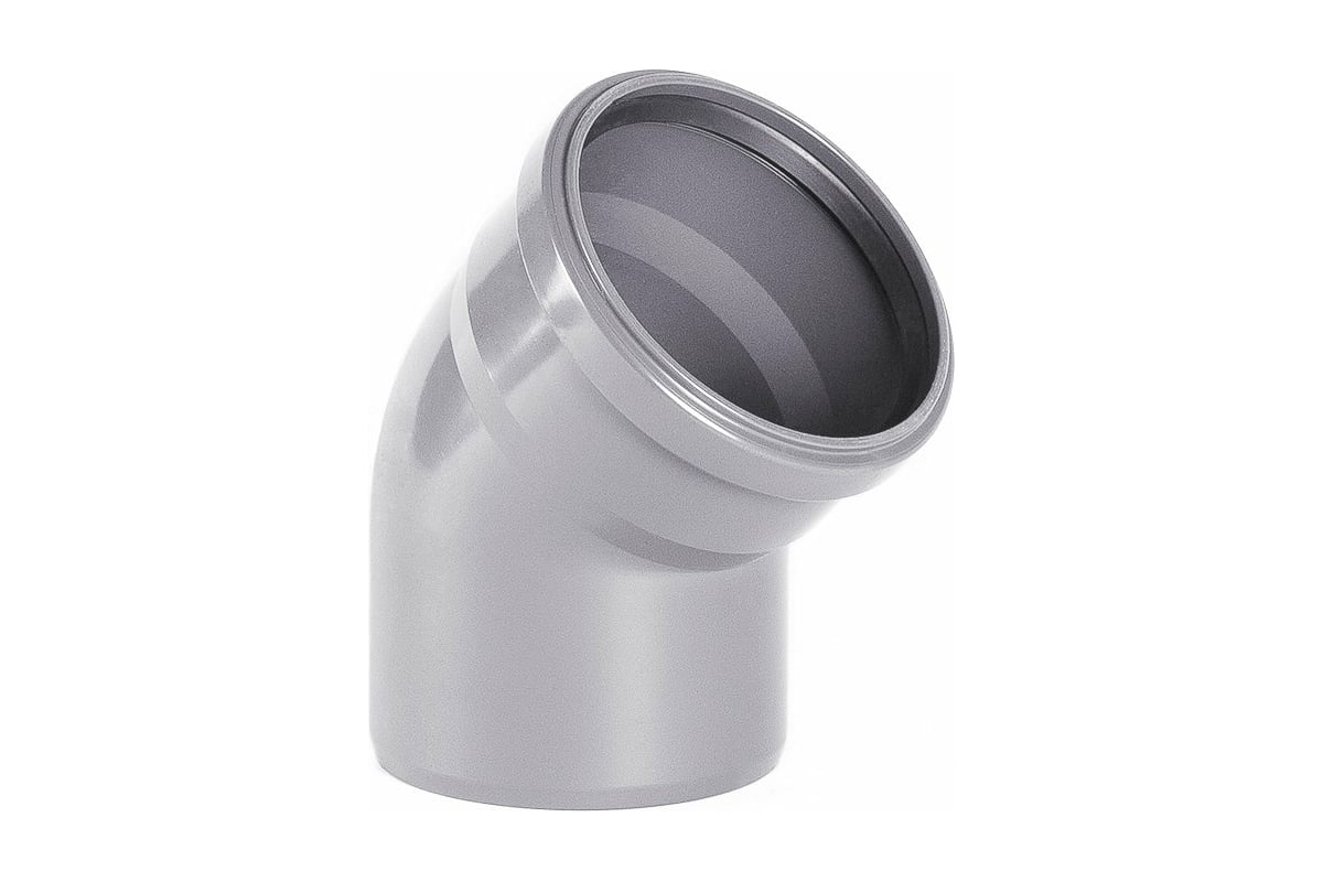 Отвод внутренней канализации ХЕМКОР НПВХ, 50 мм, 87 градусов 2391028 ...